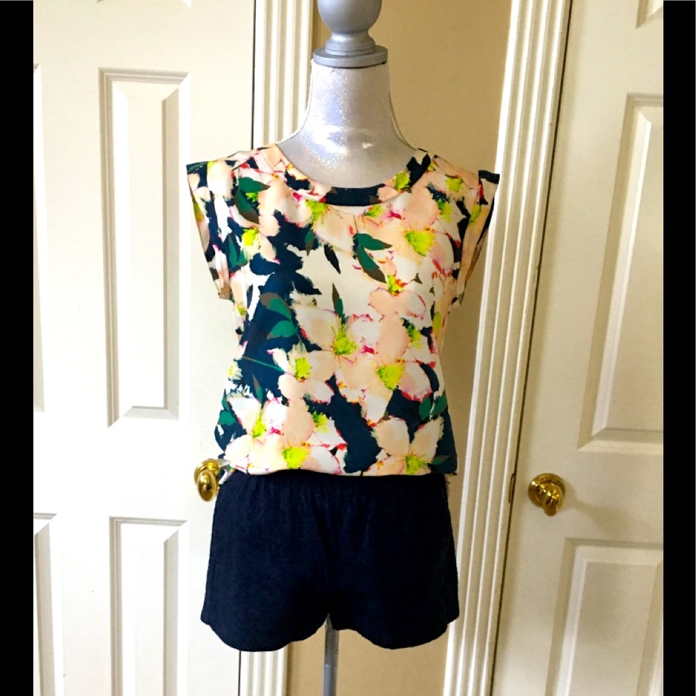 J.CREW top, shorts, and Jack top